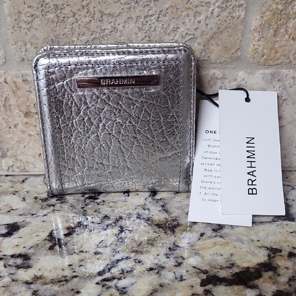 Brahmin Jane Bifold Wallet Silver Duchess - Picture 2 of 14